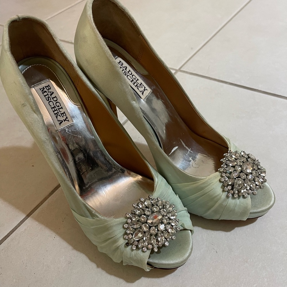 Satin heels